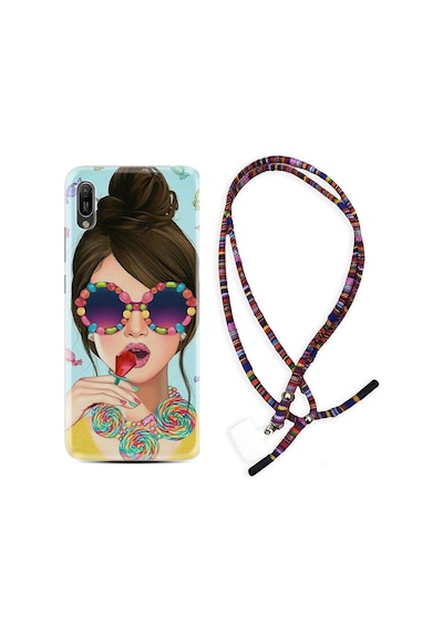 Huawei Y6 2019 Kılıf Rasta Boyun Askılı Sugar And Woman 1418