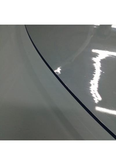 Yuvarlak 2,6mm Şeffaf Kalın Pvc Masa Örtüsü Kaymaz Koruyucu Şeffaf
