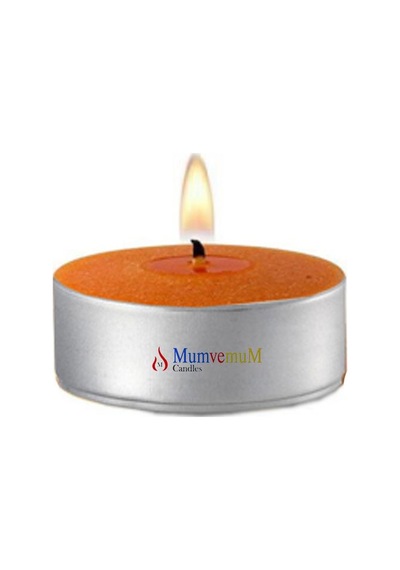 20 Li Tarçın Kokulu Kahve Rengi Tealight Mum Kahverengi
