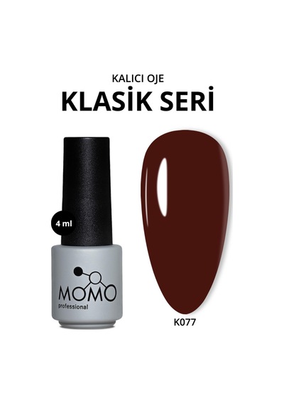 Momo Professional Kalıcı Oje K077 Kızıl Kahve 4 Ml