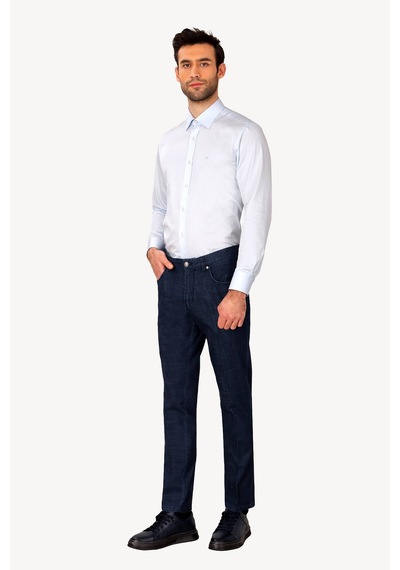 Ysf Erkek Lacivert Regular Fit Kot Pantolon
