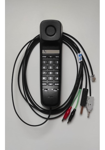Test Telefonu Siyah Kesmeli Kesmesiz Uçlu