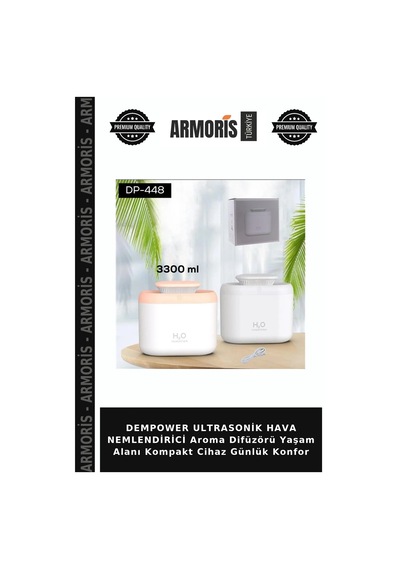 Dempower Ultrasonik Hava Nemlendirici Aroma Difüzörü Yaşam Alanı Kompakt Cihaz Günlük Konfor