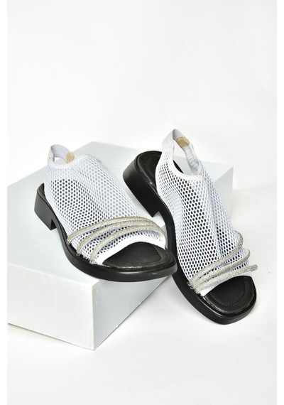Fox Shoess476900415 Beyaz File Kadın Sandalet Beyaz