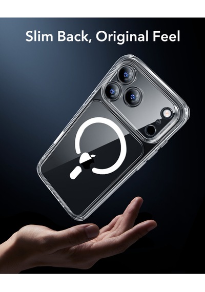 Esr Apple Uyumlu iPhone 17 Pro Kamera Kontrollü Manyetik Hibrit Kılıf Şeffaf
