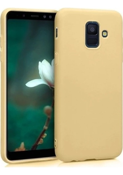 Samsung Uyumlu Galaxy A8 2018 Arka Kapak Silikon Kılıf + Temperli Cam Ekran Koruyucu