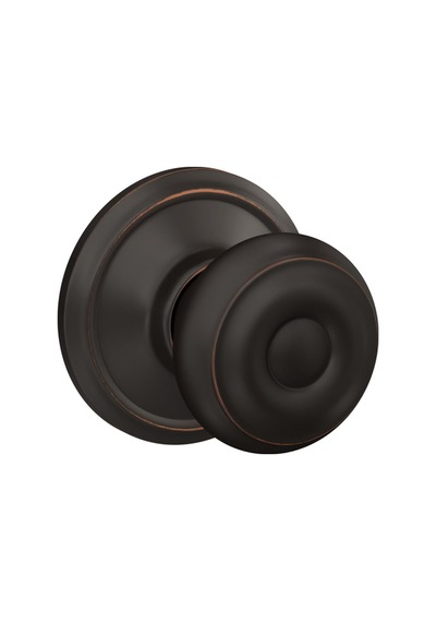 Schlage F10 Geo 716 Gürcü Kapı Topuzu, Koridor Ve Dolap Geçiş Kilidi, Eskitilmiş Bronz