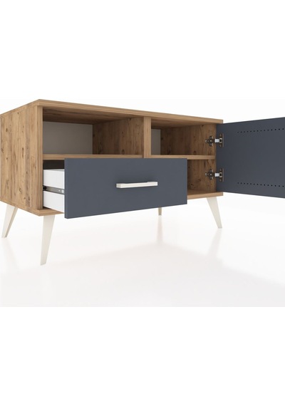 Hyperion Şifonyer 2 Raflı Tek Çekmeceli Tek Kapaklı 88x44x48 Çam-antrasit Antrasit Hyperion Şifonyer 2 Raflı Tek Çekmeceli Tek Kapaklı 88x44x48 Çam-antrasit Antrasit