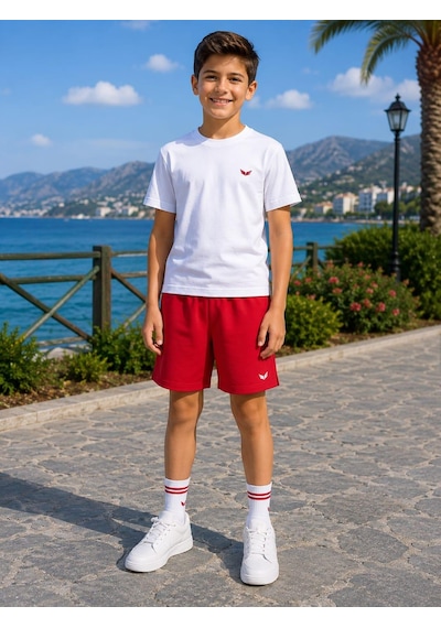 Alexandergardi Çocuk Futbol Ve Antreman Şortu Kırmızı