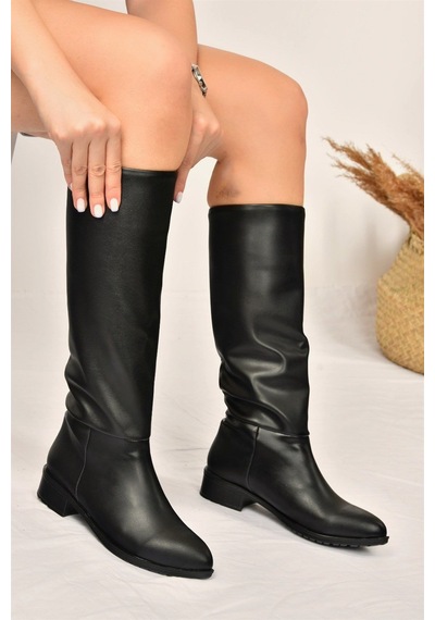 Fox Shoes Siyah Düz Taban Günlük Kadın Çizme L726600909 Siyah