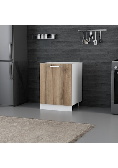 Minar Mutfak Alt Modül 1k1r 60cm Dolap Beyaz/dore - D1