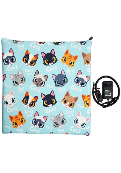 Kedi Minderi Isıtmalı Model 45x45cm 12v Adaptörlü Su Geçirmez Kdtes87