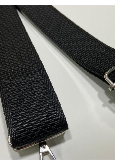 Karantuhafiye Postacı Çanta Sapı / Palaska Çanta Sapı / Sert Kolon Çanta Sapı / 4 Cm Siyah Siyah