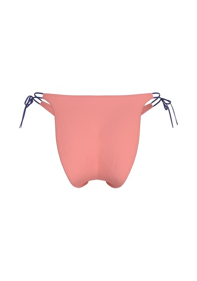 Calvin Klein Kadın Yandan Bağlamalı Logo Detaylı Pembe Bikini Altı-13581 Pembe