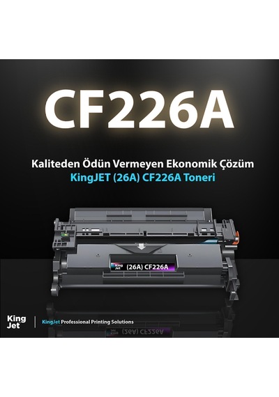 Kingjet Hp Uyumlu 26a Cf226a Standart Kapasiteli 20'li Paket Çipli Uyumlu Toneri M426dw