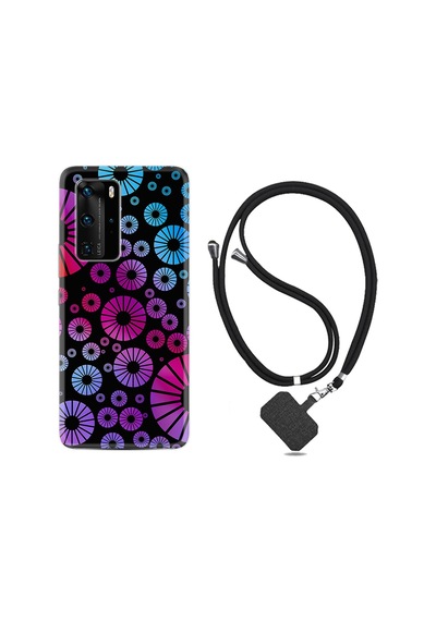 Huawei P40 Pro Kılıf Boyun Askılı Daireler 1751