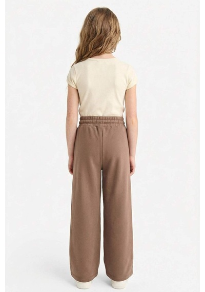 Defacto Kız Çocuk Wide Leg Beli Lastikli Geniş Paça Eşofman Altı D0743a825aubn534 Kahve