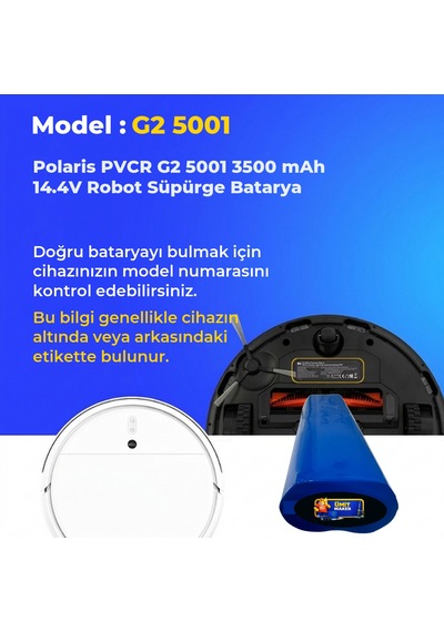 Polaris Pvcr G2 5001 3500 Mah 14.4v Robot Süpürge Batarya