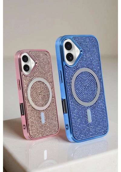 Apple Uyumlu iPhone 16 Helen Magsafe Kapak Pembe