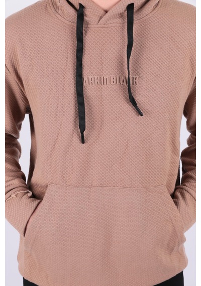 Five Pocket Fp24b2124 Erkek Kapşonlu Kanguru Cepli Sweatshirt Vizon