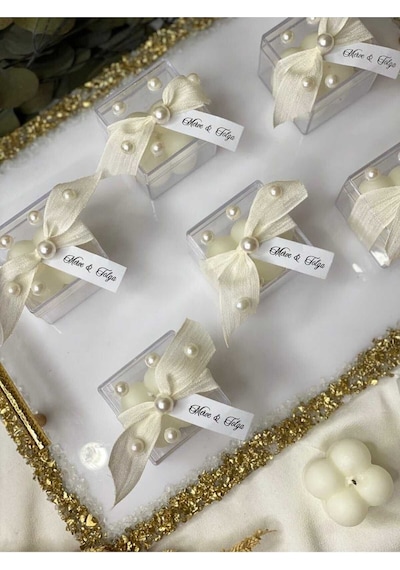 30 Adet Hediyelik Bubble Mum Nikah, Düğün, Nişan, Davet, Özel Gün Hediyeliği