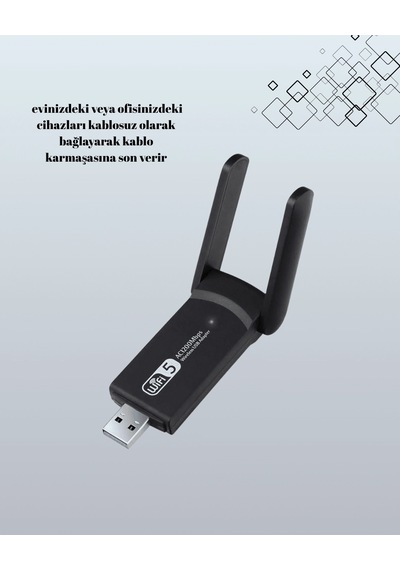 Yüksek Hızlı 1200 Mbps Çift Bant Usb Wifi Adaptör Güçlü Sinyal, Geniş Uyumluluk Najmaddin 42298767