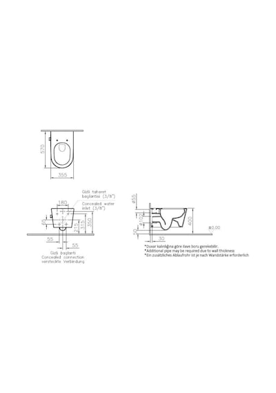 VitrA Nest Trendy Asma Klozet 5176B003-1684
