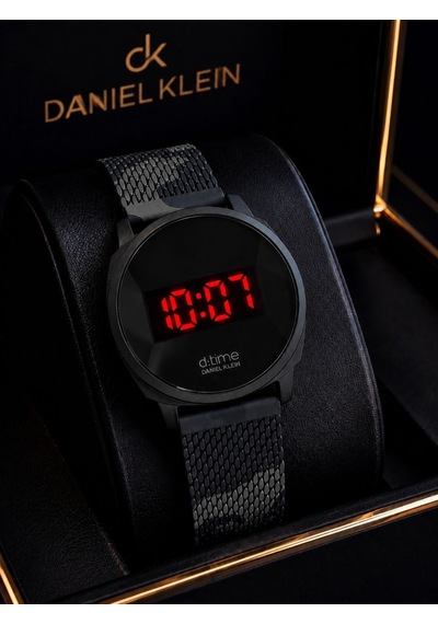 Daniel Klein D:time Serisi Dokunmatik Dijital Tasarım 2 Yıl Garantili 3 Atm Unisex Kol Saati Djt04 Siyah