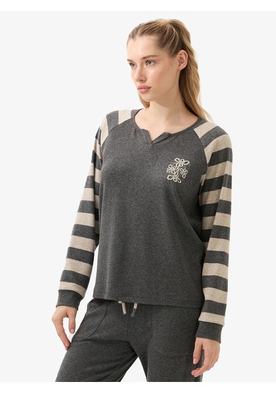 Blackspade Kadın Termal Pijama Üstü 51973 - Antrasit