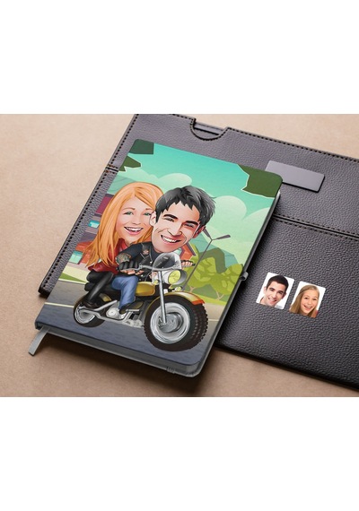 Bk Gift Kişiye Özel Sevgililer Karikatürlü Beyaz Defter-17 , Arkadaşa Hediye , Sevgiliye Hediye