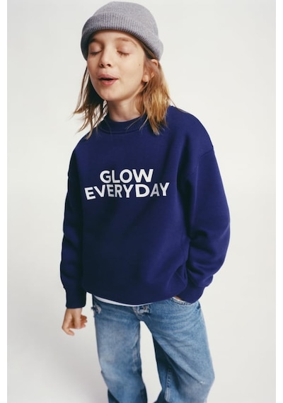 Zara Slogan Baskılı T-Shırt Çok Renkli