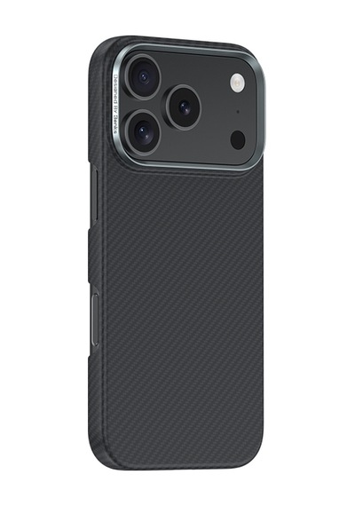 Apple Uyumlu iPhone 17 Pro Kılıf Benks M-safe Şarj Metal Kamera Çerçeveli Armorair 600d Kevlar Fiber Siyah