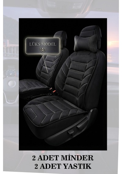 Kuga 2023 Uyumlu Premium Siyah Renk Lüks 2 Adet Minder Ve Yastık