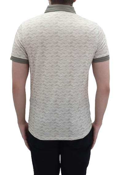 Santa Dmctekstil Erkek Kavis-115 Desenli Spor Kesim Dar Kalıp Cepsiz Polo Yaka T-shirt Kahverengi