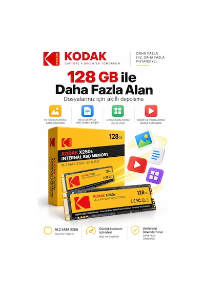 X250s 128gb M.2 Sata 2280 Ssd 520 Mb/s Okuma 500 Mb/s Yazma Hızlı Ssd