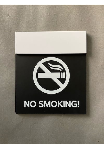 Siyah Mat Seri Sigara İçilmez No Smokıng Uyarı Levhası