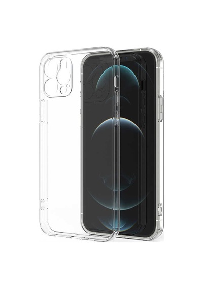 Apple Uyumlu  iPhone 12 Pro Kılıf Zore Kamera Korumalı Süper Silikon Renksiz (507650399) Renksiz