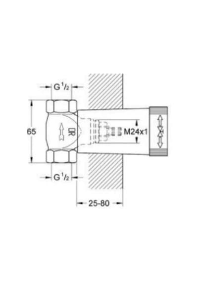 Grohe Ankastre Stop Valf İç Gövde 1/2 29811000
