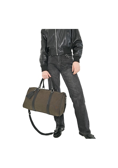 My Free Bag Gk Kanvas Unisex İş, Seyehat, Spor İçin El Çantası / Valizi Haki Siyah Haki - Siyah