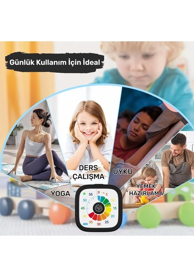Npo Mutfak,ders,yemek İçin 60dk Analog Alarm Zamanlayıcı,pomodoro Öğrenci Motivasyon Saati Kırmızı