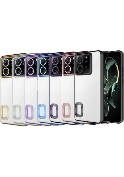 Xiaomi Redmi Note 13 Pro 5g Yanları Renkli Lens Korumalı Logo Gösteren Luxury Silikon Kılıf