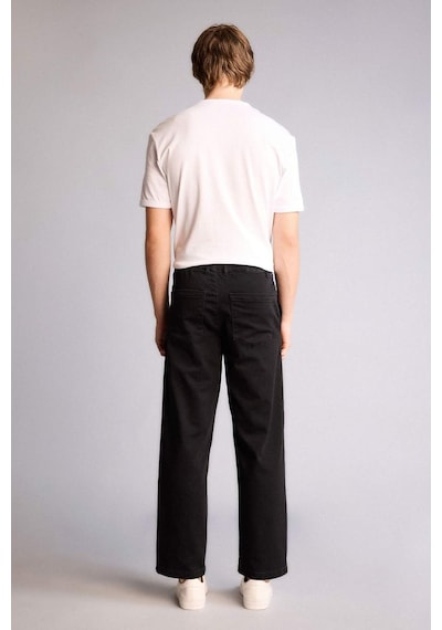 Defacto Yumuşak Dokulu Wide Leg Jean Pantolon H2880ax26spnm40 Siyah-nm40