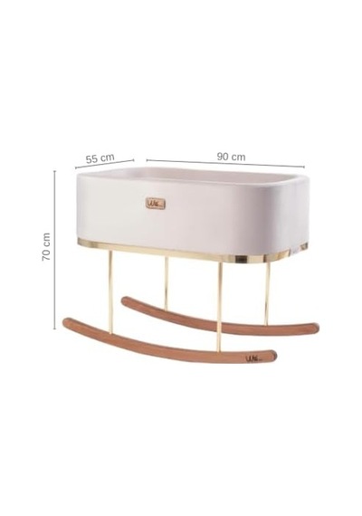 Beside Large Modern Premium Anne Yanı Bebek Beşik Gold, Cream Genel