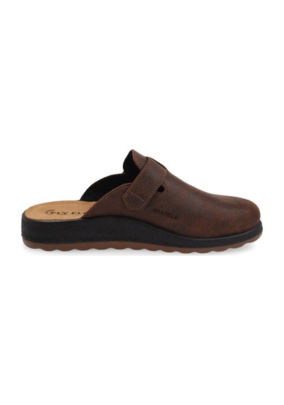 Terlik/ Panduf Ev Erkek 52 722 Ul Fly Flot Leather Man Slıpper 2507-dark Brown 2507-dark Brown