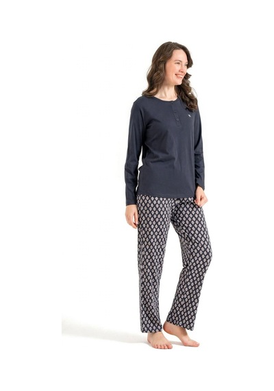 Arnetta Kadın Büyük Beden Modal Pamuklu Nakışlı Düğmeli Yaka Uzun Kollu Pijama Takım Antrasit Arnetta Kadın Büyük Beden Modal Pamuklu Nakışlı Düğmeli Yaka Uzun Kollu Pijama Takım Antrasit