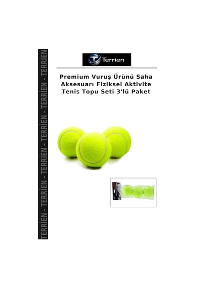 Premium Vuruş Ürünü Saha Aksesuarı Fiziksel Aktivite Tenis Topu Seti 3'lü Paket