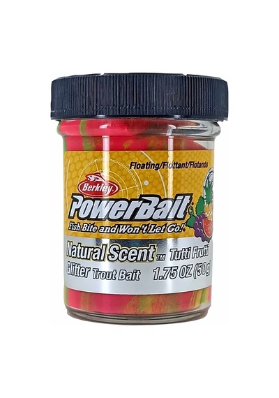 Berkley PowerBait Doğal Kokulu Glitter (Simli) Alabalık Hamuru - Tutti Frutti