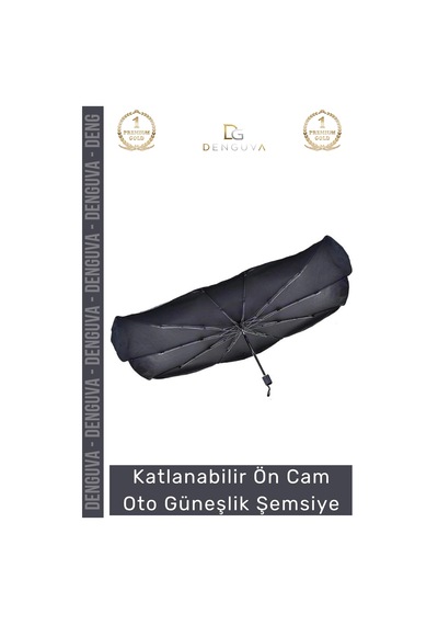 Otogüneşlik Araba Oto Isı Yalıtımlı Uv Korumalı Katlanabilir 10 Kaburgalı Ön Cam Güneşlik Şemsiye