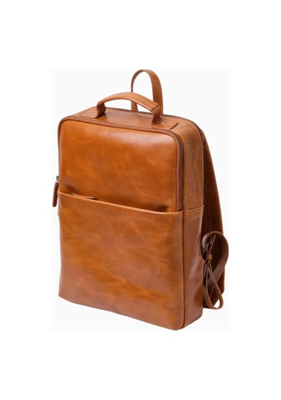 Ryoko Soho Urbanist Slim Full Grain Deri Unisex Sırt Çantası Kahverengi 1