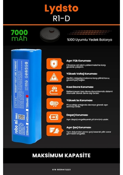 Lydsto R1D 7000mAh Robot Süpürge Bataryası